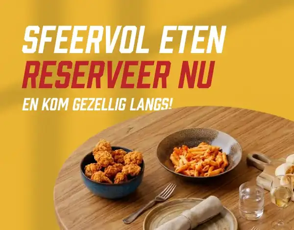 Sfeervol eten: Reserveer nu en komt gezellig langs!
